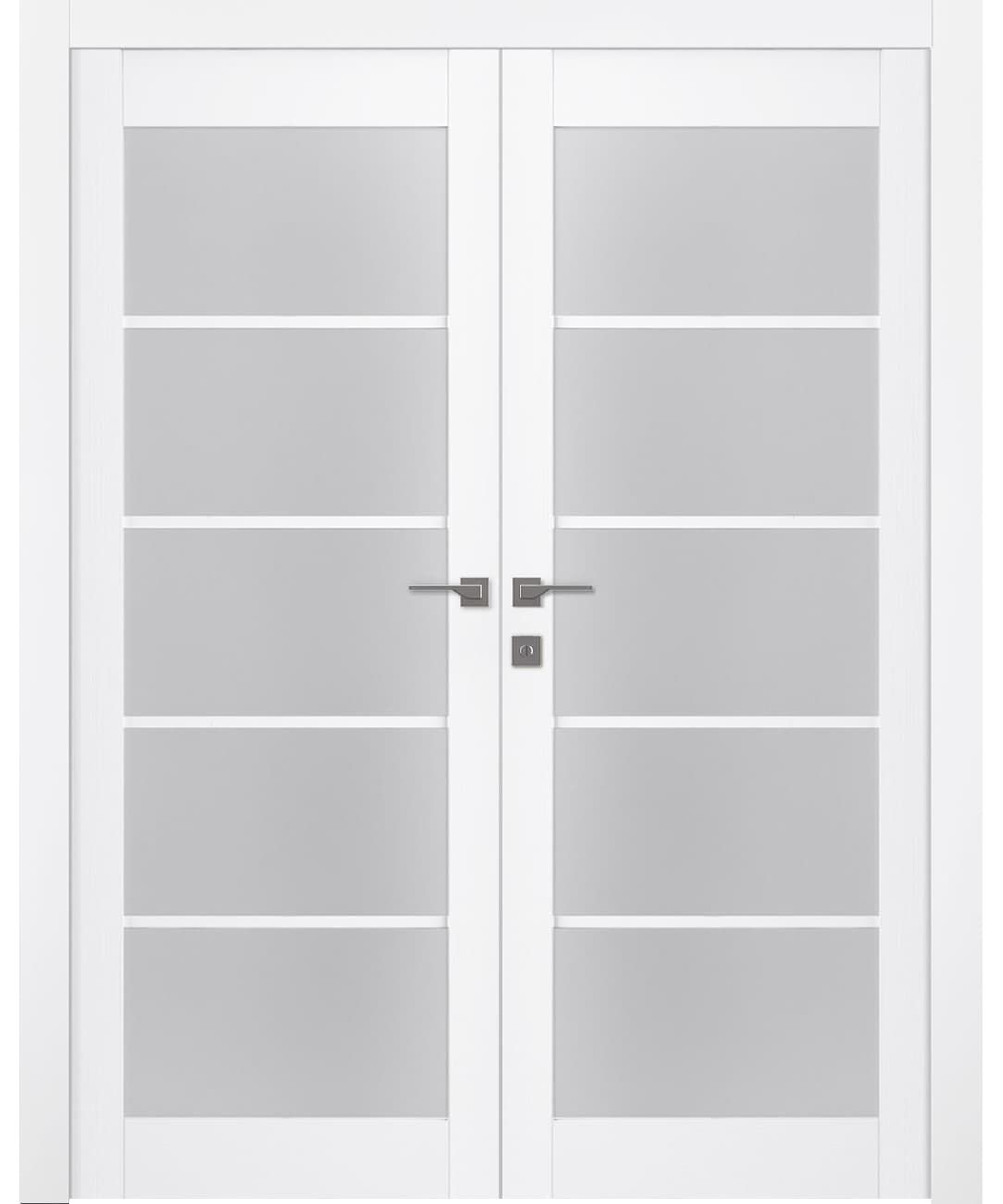 PALLADIO 5 LITE VETRO BIANCO NOBLE DOUBLE BELLDINNI MODERN INTERIOR DOOR - 1