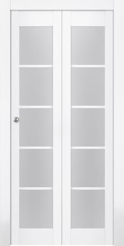 PALLADIO 5 LITE VETRO BIANCO NOBLE BI-FOLD BELLDINNI MODERN INTERIOR DOOR - 1