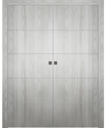 OPTIMA 4H RIBEIRA ASH DOUBLE POCKET BELLDINNI MODERN INTERIOR DOOR - 1