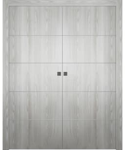 OPTIMA 4H RIBEIRA ASH DOUBLE POCKET BELLDINNI MODERN INTERIOR DOOR - 1