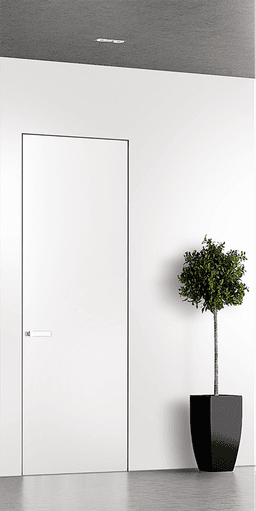 SMART PRO FLAT POLAR WHITE DOUBLE INVISIBLE METAL FRAME BELLDINNI MODERN INTERIOR DOOR - 1