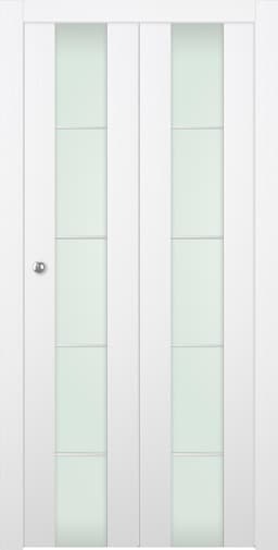 PALLADIO 202 4H VETRO BIANCO NOBLE BI-FOLD BELLDINNI MODERN INTERIOR DOOR - 1