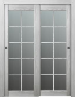 AVON 10 LITE VETRO RIBEIRA ASH BYPASS BELLDINNI MODERN INTERIOR DOOR - 1