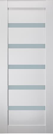 LEORA VETRO BIANCO NOBLE SLAB BELLDINNI MODERN INTERIOR DOOR - 1