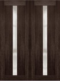 AVON 101 VETRO VERALINGA OAK DOUBLE BARN DOORS BELLDINNI MODERN INTERIOR DOOR - 2