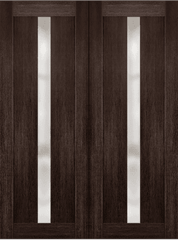 AVON 101 VETRO VERALINGA OAK DOUBLE BARN DOORS BELLDINNI MODERN INTERIOR DOOR - 2