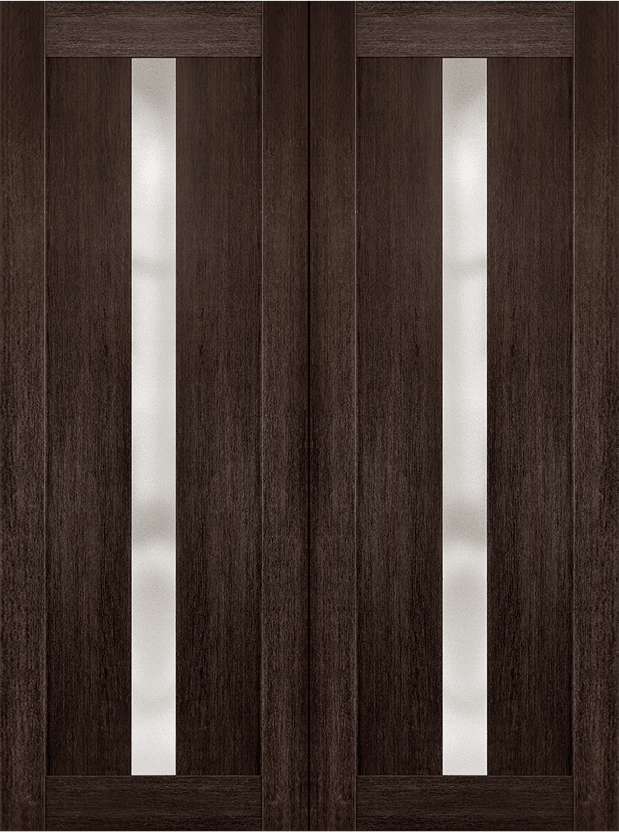 AVON 101 VETRO VERALINGA OAK DOUBLE BARN DOORS BELLDINNI MODERN INTERIOR DOOR - 2