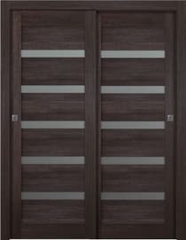 AVON 07-04 VETRO VERALINGA OAK BYPASS BELLDINNI MODERN INTERIOR DOOR - 1