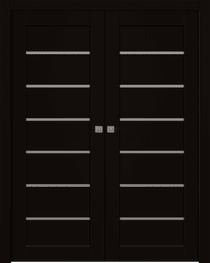 ALBA BLACK MATTE DOUBLE POCKET BELLDINNI MODERN INTERIOR DOOR - 1