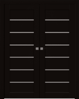 ALBA BLACK MATTE DOUBLE POCKET BELLDINNI MODERN INTERIOR DOOR - 1