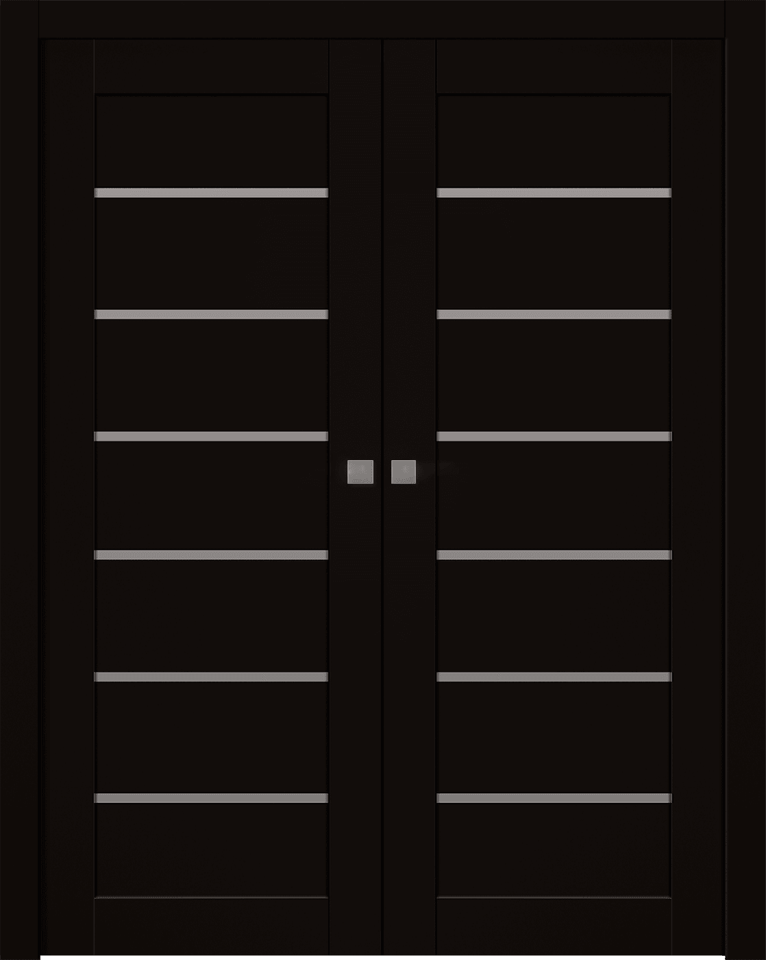 ALBA BLACK MATTE DOUBLE POCKET BELLDINNI MODERN INTERIOR DOOR - 1