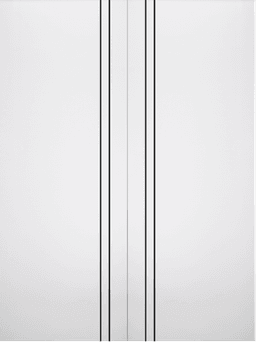 SMART PRO 2V BLACK POLAR WHITE DOUBLE INVISIBLE METAL FRAME BELLDINNI MODERN INTERIOR DOOR - 2