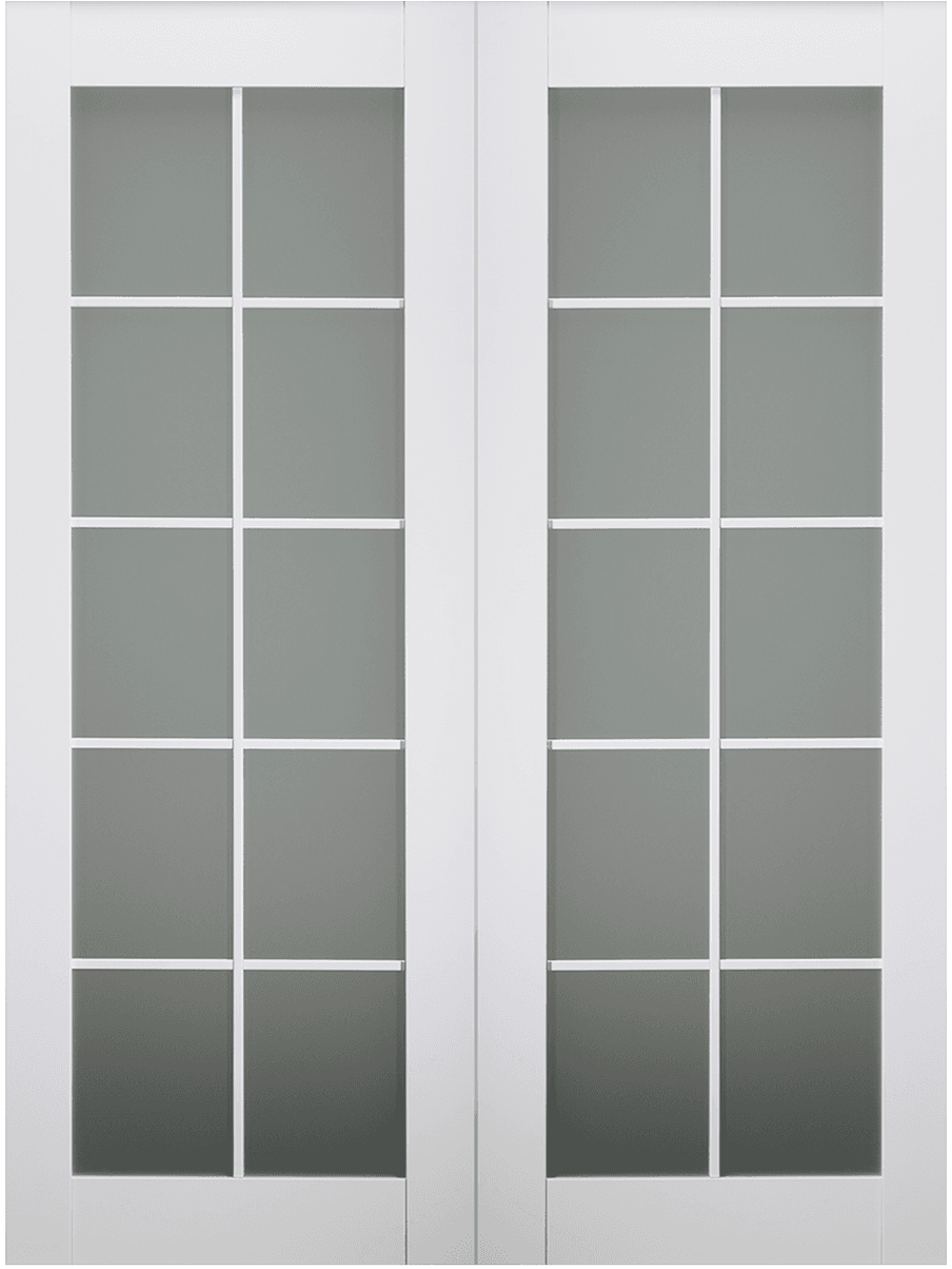 SMART PRO 10 LITE VETRO POLAR WHITE DOUBLE BARN BELLDINNI MODERN INTERIOR DOOR - 2