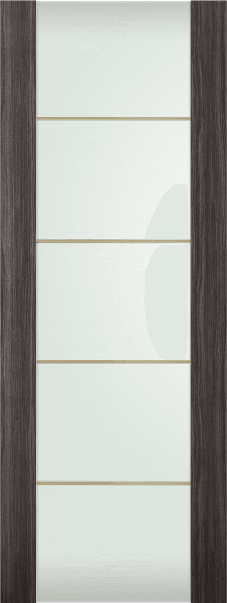 PALLADIO 202 4H GOLD STRIPS VETRO GRAY OAK SLAB DOORS BELLDINNI MODERN INTERIOR DOOR - 1