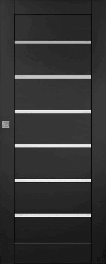 ALBA BLACK MATTE MAGIC BELLDINNI MODERN INTERIOR DOOR - 1
