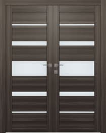 KINA VETRO GRAY OAK CLOSET DOORS BELLDINNI MODERN INTERIOR DOOR - 1
