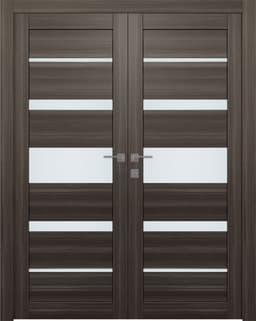 KINA VETRO GRAY OAK CLOSET DOORS BELLDINNI MODERN INTERIOR DOOR - 1