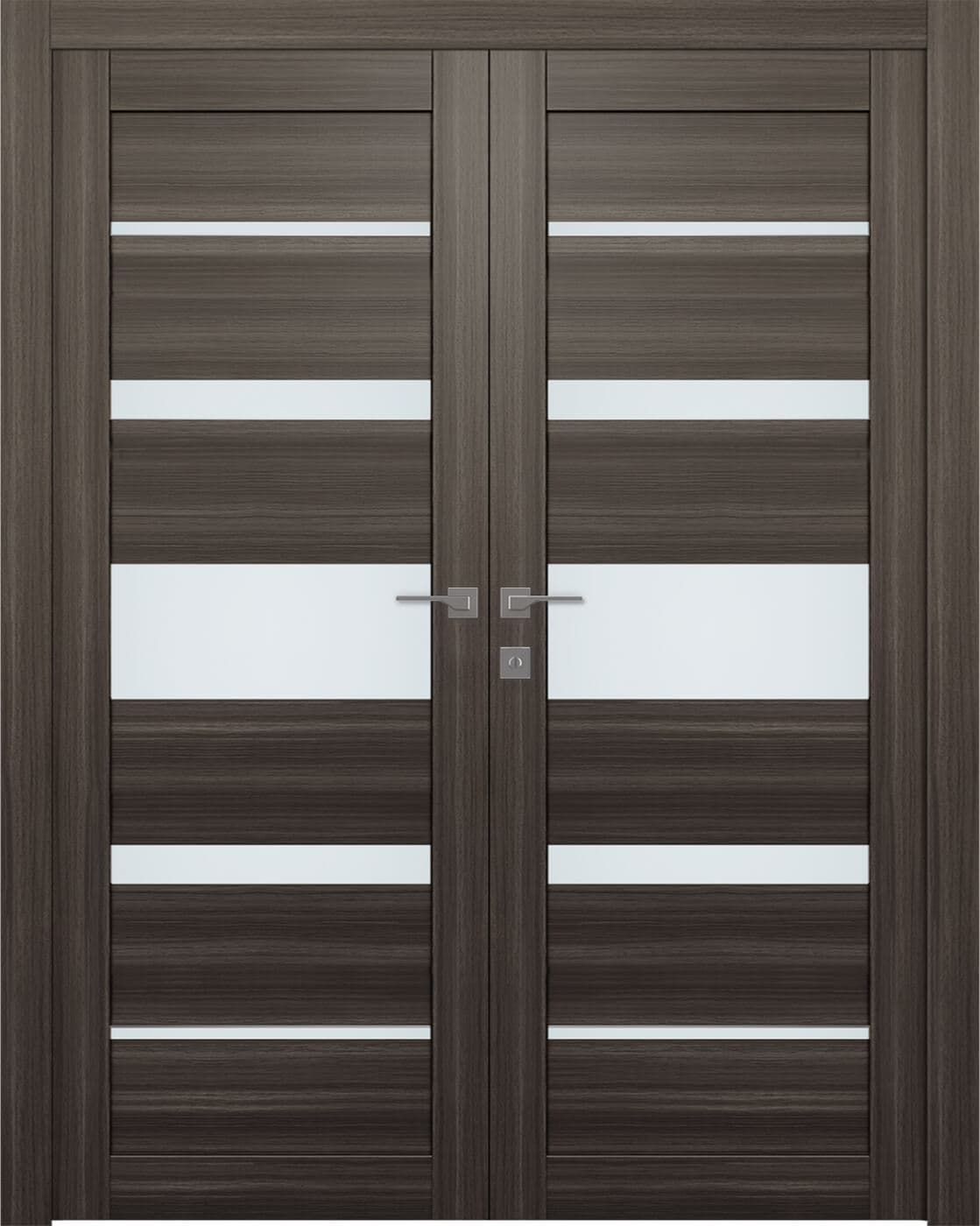KINA VETRO GRAY OAK CLOSET DOORS BELLDINNI MODERN INTERIOR DOOR - 1