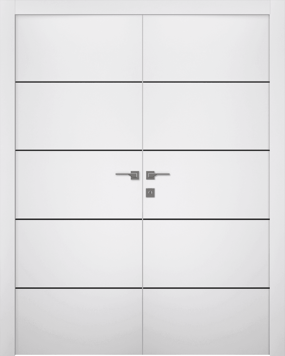 SMART PRO 4H BLACK POLAR WHITE DOUBLE DOORS BELLDINNI MODERN INTERIOR DOOR - 1