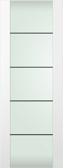 SMART PRO H3G 4H BLACK STRIPS VETRO POLAR WHITE SLAB DOORS BELLDINNI MODERN INTERIOR DOOR - 1
