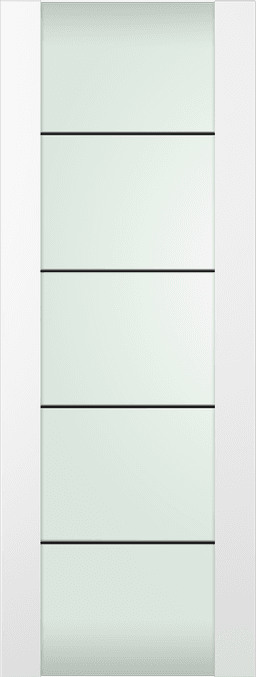 SMART PRO H3G 4H BLACK STRIPS VETRO POLAR WHITE SLAB DOORS BELLDINNI MODERN INTERIOR DOOR - 1