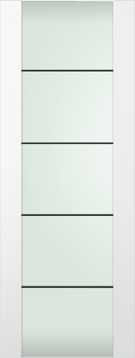 SMART PRO H3G 4H BLACK STRIPS VETRO POLAR WHITE SLAB DOORS BELLDINNI MODERN INTERIOR DOOR - 1