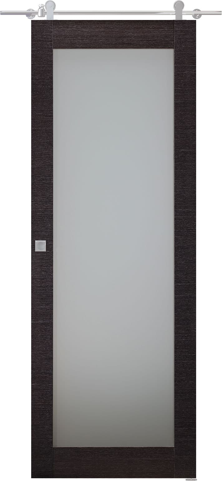 AVANTI 207 VETRO BLACK APRICOT BARN BELLDINNI MODERN INTERIOR DOOR - 1