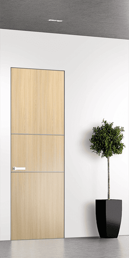 OPTIMA 2H LOIRE ASH DOUBLE INVISIBLE METAL FRAME BELLDINNI MODERN INTERIOR DOOR - 1