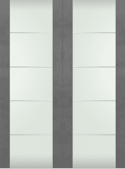 AVON 202 4H VETRO DARK URBAN DOUBLE BELLDINNI MODERN INTERIOR DOOR - 2