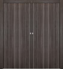 PALLADIO 2U GRAY OAK DOUBLE BI-FOLD BELLDINNI MODERN INTERIOR DOOR - 1