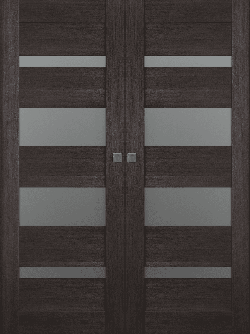 AVON 07-01 VETRO VERALINGA OAK DOUBLE MAGIC BELLDINNI MODERN INTERIOR DOOR - 1
