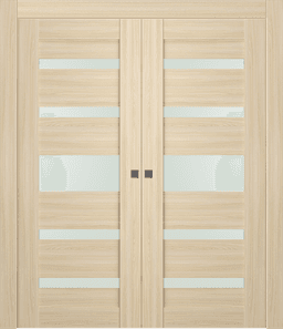 AVON 07-05 VETRO LOIRE ASH DOUBLE POCKET DOORS BELLDINNI MODERN INTERIOR DOOR - 1