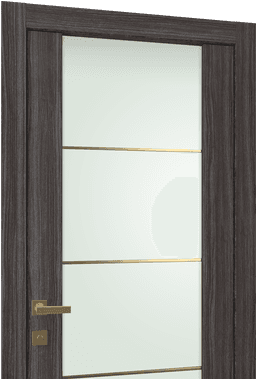 PALLADIO 202 4H GOLD STRIPS VETRO GRAY OAK SWING DOORS BELLDINNI MODERN INTERIOR DOOR - 3