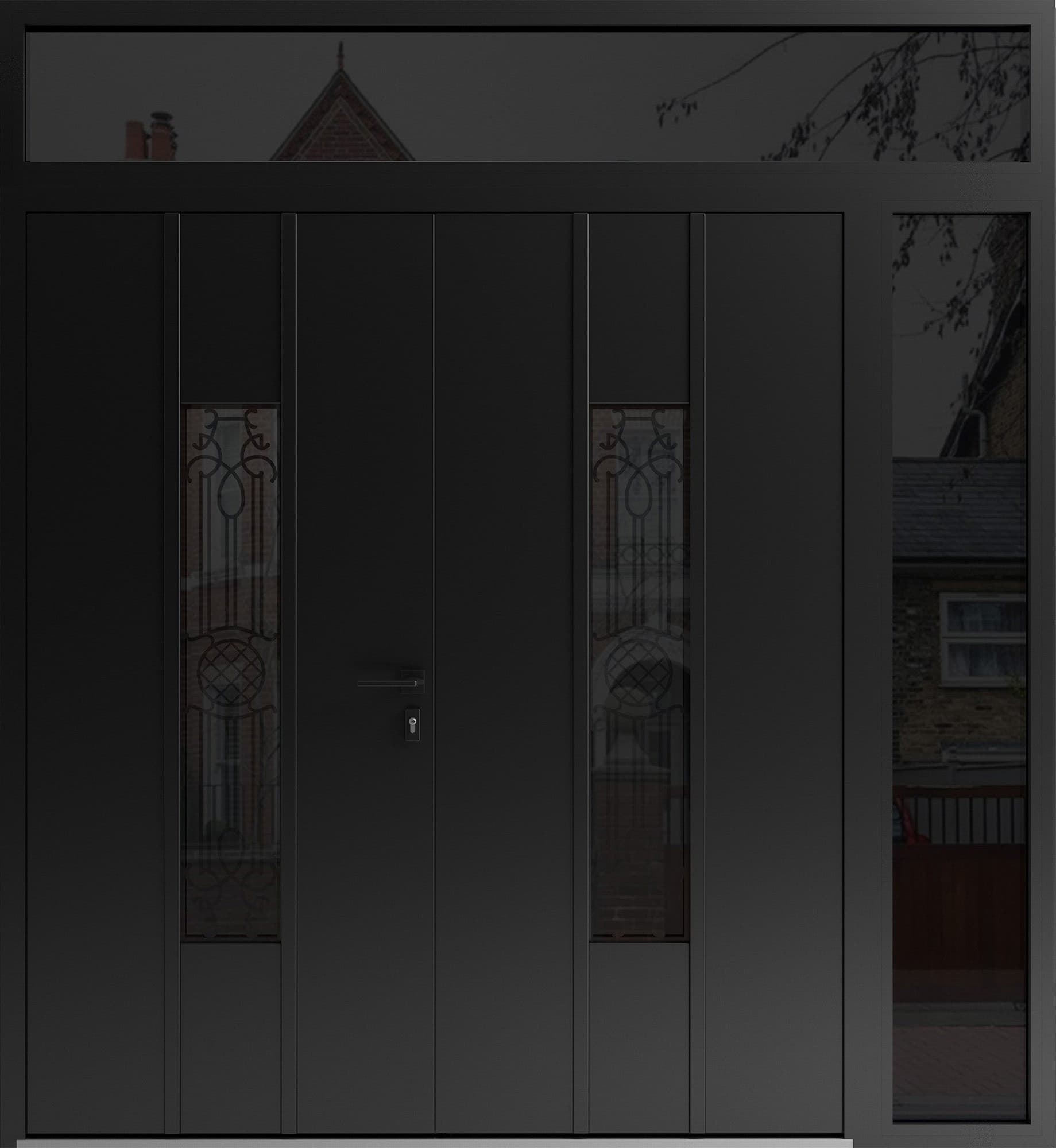 Double metal-aluminum modern exterior door Ronex 1477 - 5