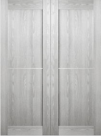 AVON 07 1H RIBEIRA ASH DOUBLE BARN BELLDINNI MODERN INTERIOR DOOR - 2