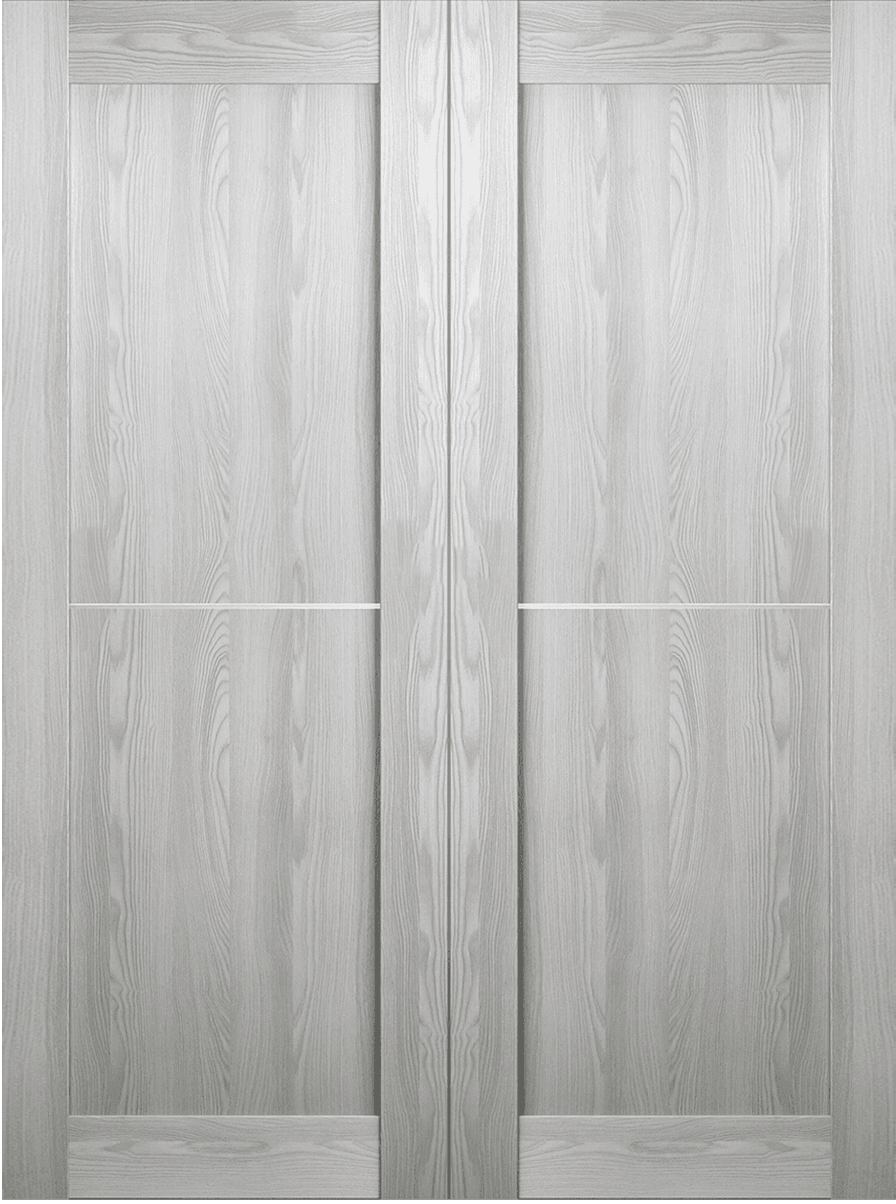 AVON 07 1H RIBEIRA ASH DOUBLE BARN BELLDINNI MODERN INTERIOR DOOR - 2