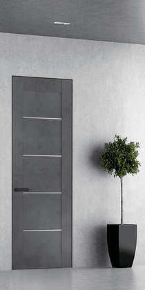 AVON 07 4H DARK URBAN INVISIBLE METAL FRAME BELLDINNI MODERN INTERIOR DOOR - 1