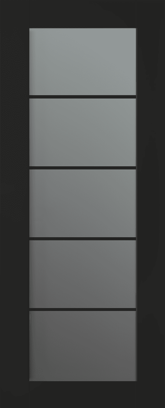 AVON 5 LITE VETRO BLACK MATTE SLAB BELLDINNI MODERN INTERIOR DOOR - 1