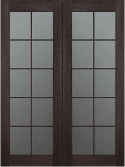 AVON 10 LITE VETRO VERALINGA OAK DOUBLE BI-FOLD BELLDINNI MODERN INTERIOR DOOR - 2