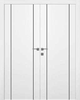 PALLADIO 2U BLACK BIANCO NOBLE DOUBLE DOORS BELLDINNI MODERN INTERIOR DOOR - 1