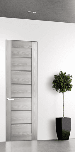 AVON 07-02 VETRO RIBEIRA ASH DOUBLE INVISIBLE METAL FRAME BELLDINNI MODERN INTERIOR DOOR - 1