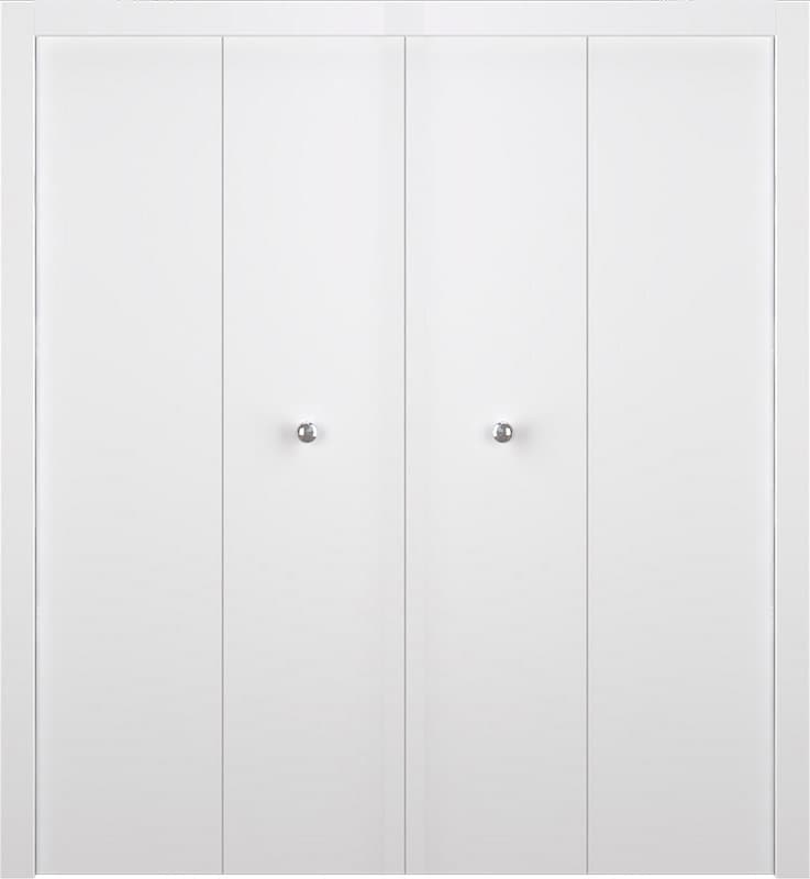 OPTIMA SNOW WHITE DOUBLE BI-FOLD BELLDINNI MODERN INTERIOR DOOR - 1