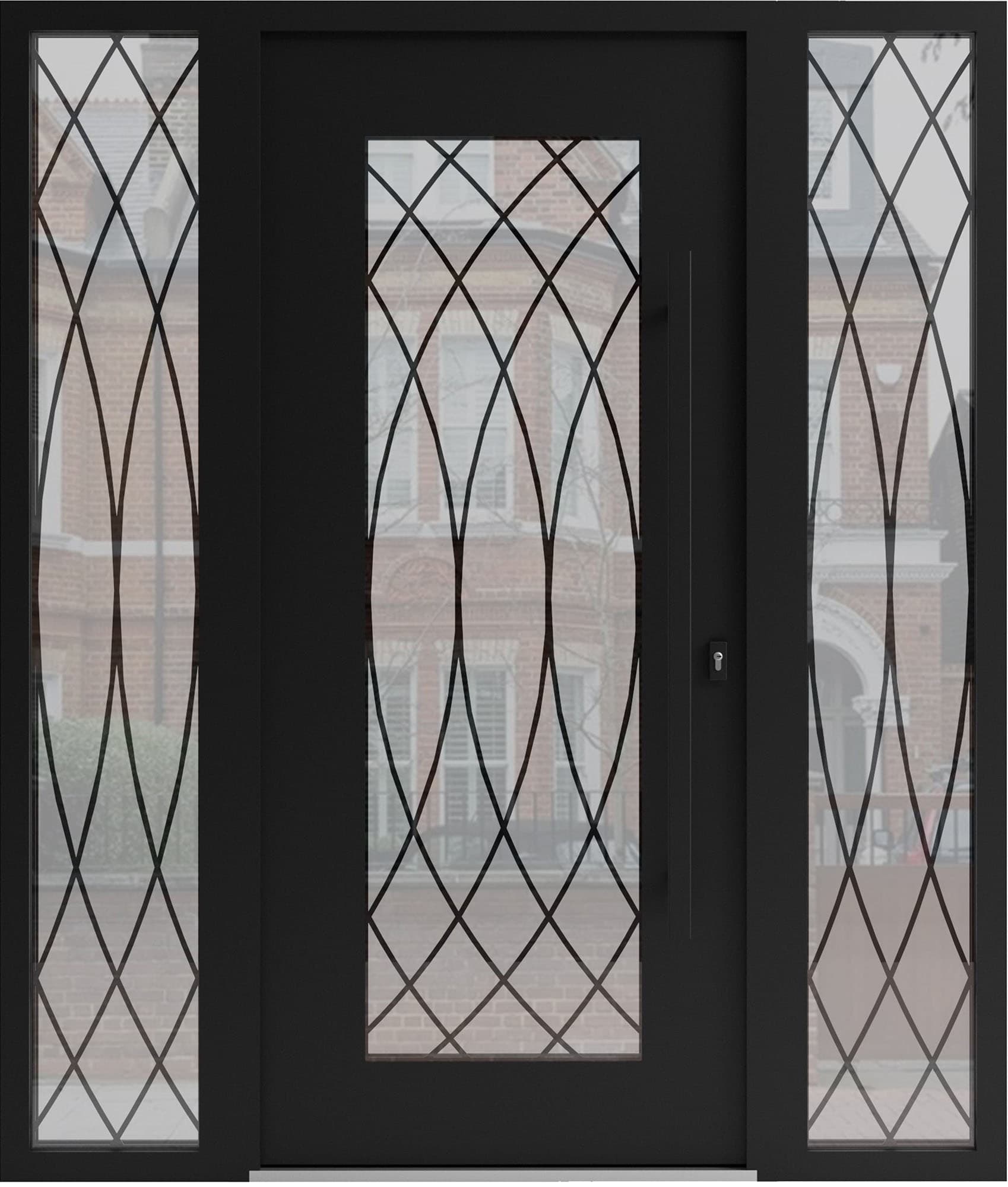 Single wrought iron modern exterior door Iron 1600 - 3