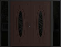 Double metal-aluminum modern exterior door Ronex 1277 8ft - 3