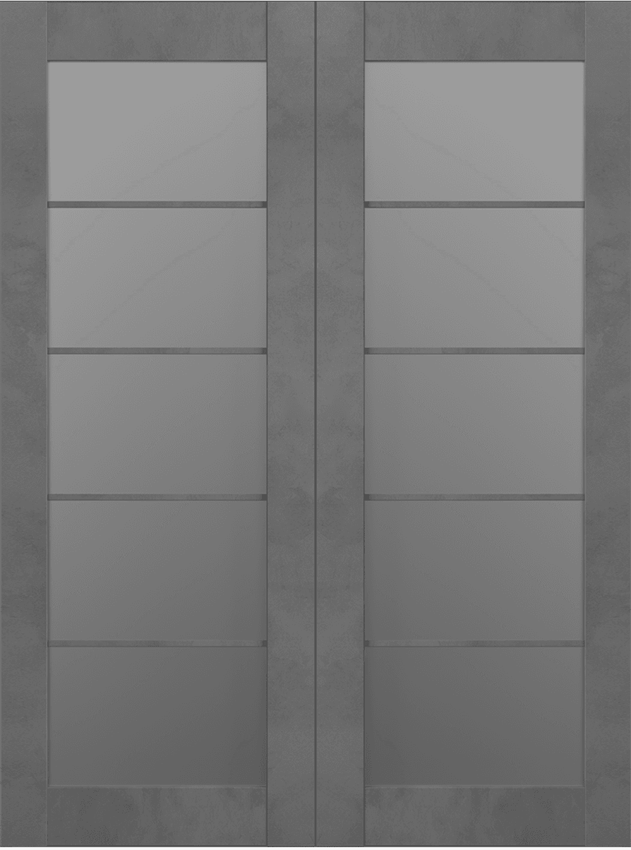 AVON 5 LITE VETRO DARK URBAN DOUBLE BI-FOLD BELLDINNI MODERN INTERIOR DOOR - 2