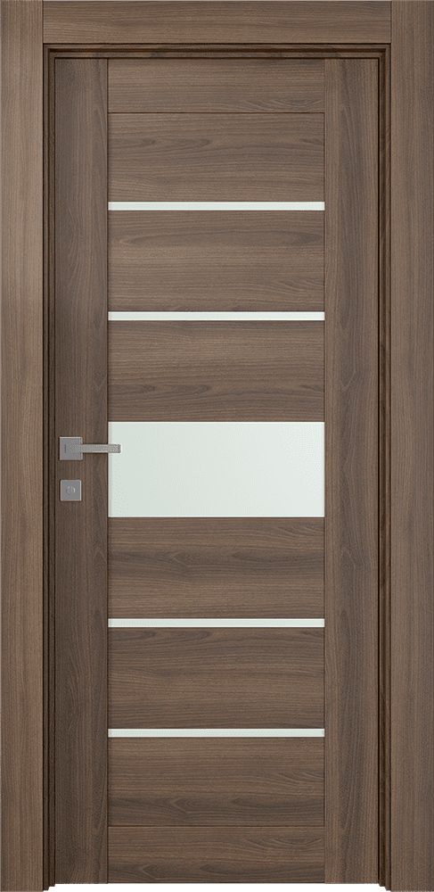 AVON 07-06 VETRO PECAN NUTWOOD SWING DOORS BELLDINNI MODERN INTERIOR DOOR
