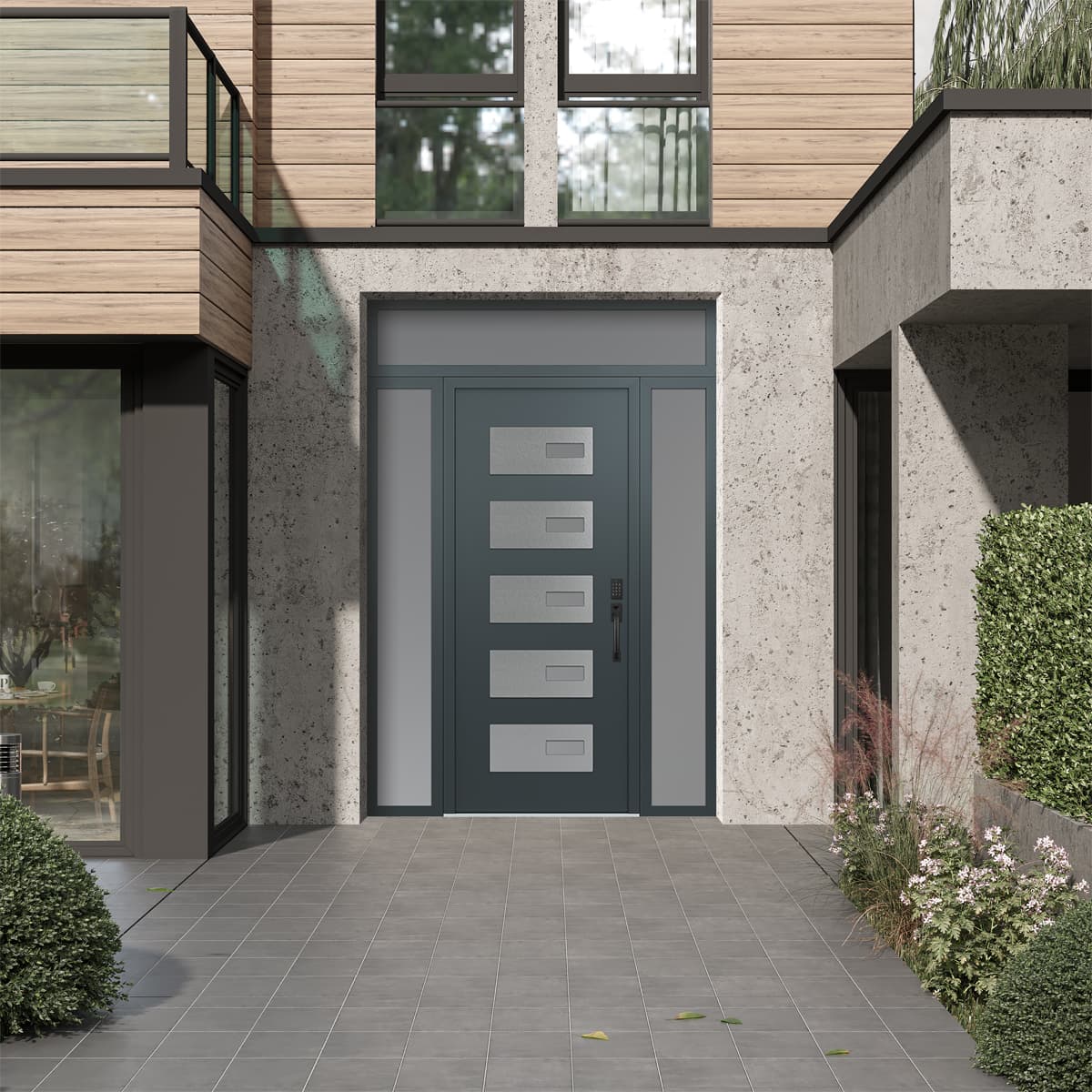 Modern Steel Front Door Diamond D7 - 10