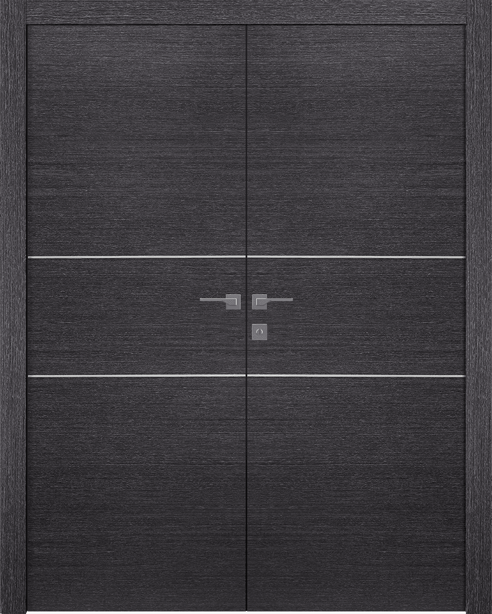 AVANTI 2H BLACK APRICOT CLOSET BELLDINNI MODERN INTERIOR DOOR - 1