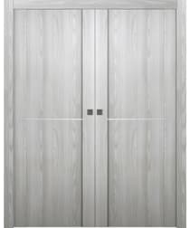 AVON 01 1H RIBEIRA ASH DOUBLE POCKET DOORS BELLDINNI MODERN INTERIOR DOOR - 1