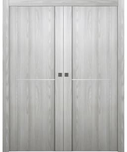 AVON 01 1H RIBEIRA ASH DOUBLE POCKET DOORS BELLDINNI MODERN INTERIOR DOOR - 1